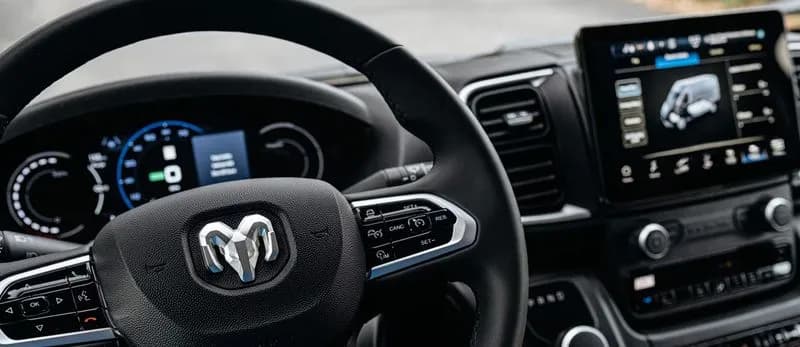 RAM ProMaster EV driver information digital cluster dashboard