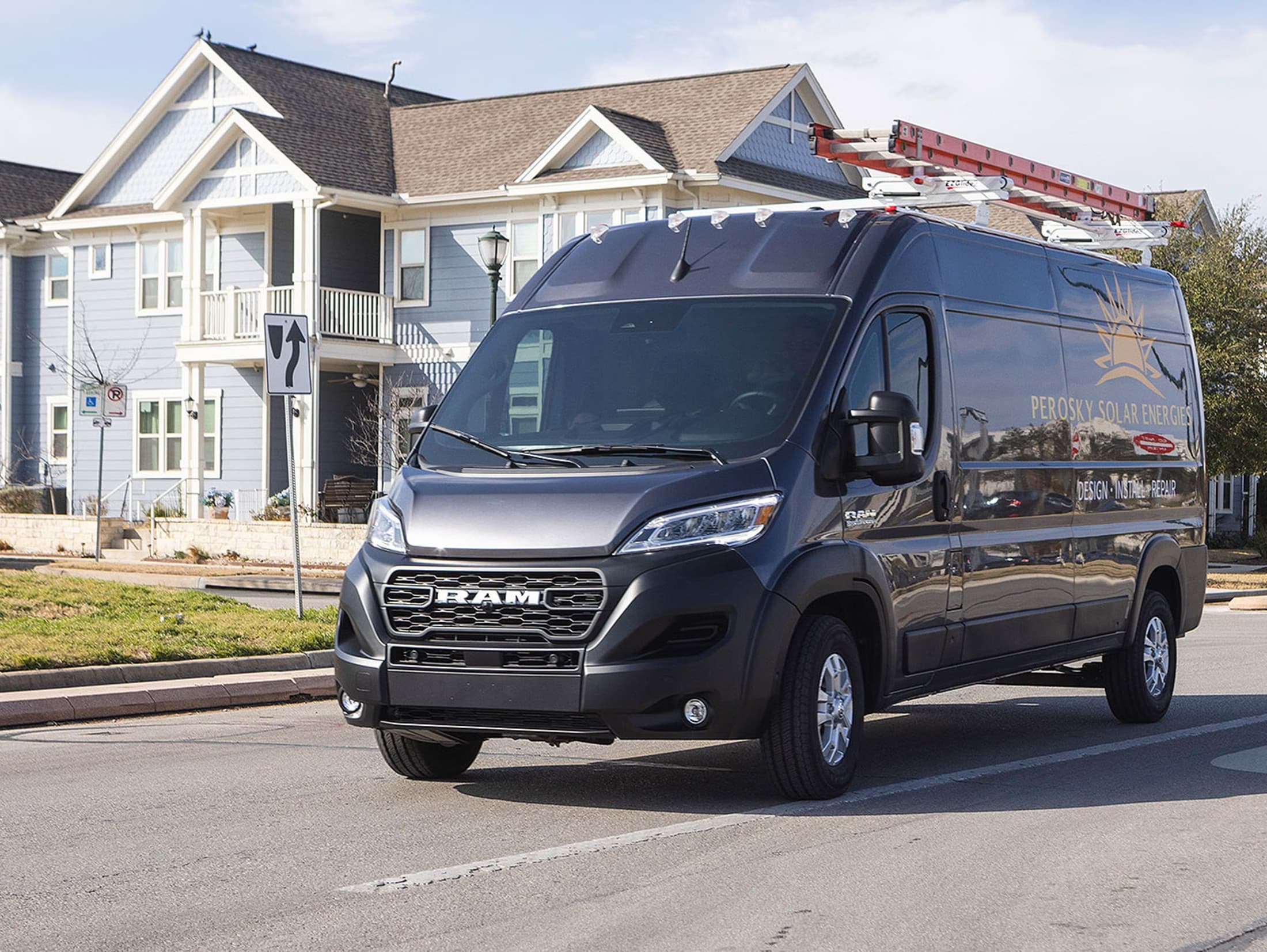 2024 RAM ProMaster EV in motion - Commercial electric van driving